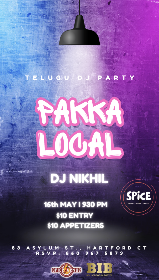Pakka Local - Telugu DJ Night : FRI 16th MAY, 930 PM